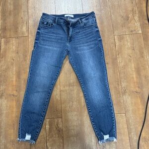 Kancan Indigo Women's Cropped Jeans